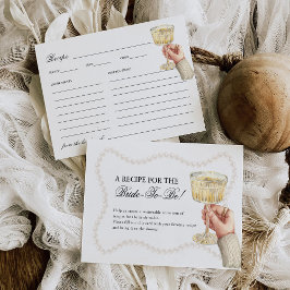 Perlen & Prosecco Elegantes Brautparty Begleitkarte