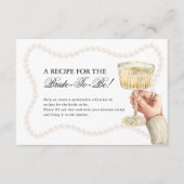 Perlen & Prosecco Elegantes Brautparty Begleitkarte (Vorderseite)