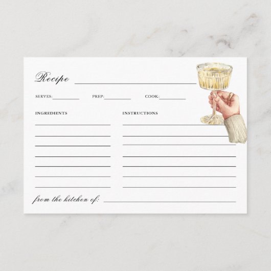 Perlen & Prosecco Elegantes Brautparty Begleitkarte (Rückseite)