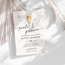 Perlen & Prosecco Elegantes Brautparty Einladung