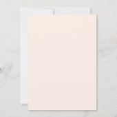 Perlen Prosecco elfenbein roséfarbener Bogen Braut Einladung (Rückseite)