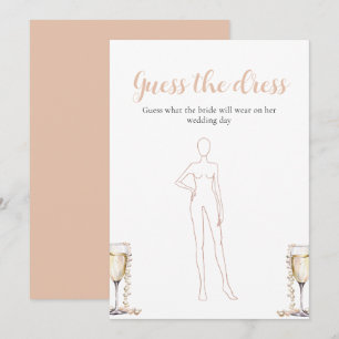 Perlen Prosecco Errate Das Kleid Brautparty-Spiel Einladung