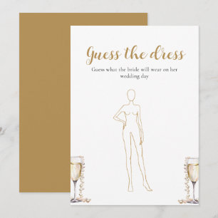 Perlen Prosecco Errate Das Kleid Brautparty-Spiel Einladung