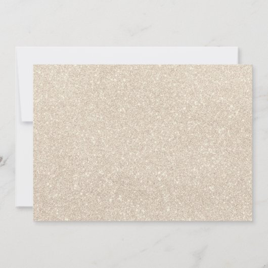 Perlen & Prosecco Gold Brautparty Dankeskarte (Rückseite)