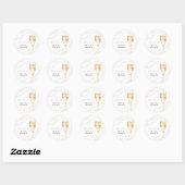 Perlen & Prosecco Gold Brautparty Stickers (Blatt)