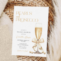 Perlen & Prosecco Gold Minimales Brautparty