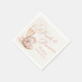 Perlen & Prosecco Junggesellinnen-Abschied Serviet Serviette (Ecke)