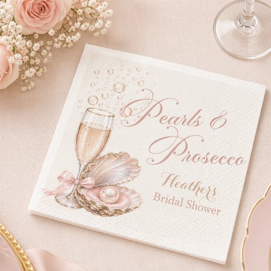 Perlen & Prosecco Junggesellinnen-Abschied Serviet Serviette