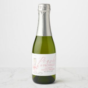 Perlen & Prosecco Junggesellinnenabschied Rosa Sch Schaumweinetikett