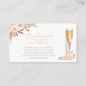 Perlen & Prosecco mit Brautparty für den Blumengeb Begleitkarte (Vorderseite)