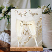 Perlen & Prosecco Modernes Brautparty Acrylschild