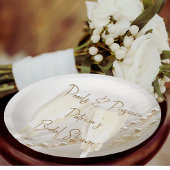 Perlen & Prosecco Modernes Brautparty Pappteller