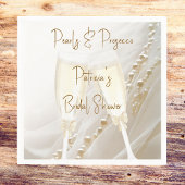 Perlen & Prosecco Modernes Brautparty Serviette