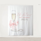Perlen & Prosecco Mrs Foto-Prop Hintergrund Wandteppich (Vorderseite)