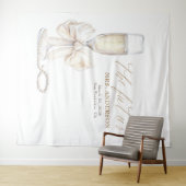 Perlen & Prosecco Mrs Foto-Prop Hintergrund Wandteppich (Beispiel (Horizontal))