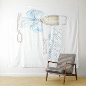 Perlen & Prosecco Mrs Foto-Requisite Hintergrund Wandteppich (Beispiel (Horizontal))