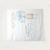 Perlen & Prosecco Mrs Foto-Requisite Hintergrund Wandteppich (Vorderseite (Horizontal))