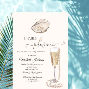 Perlen & Prosecco Muschelcreme Einladung