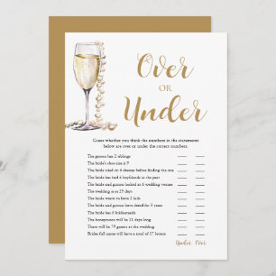 Perlen & Prosecco-Over oder unter Brautparty Einladung