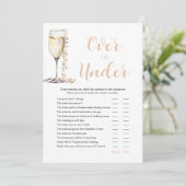 Perlen & Prosecco-Over oder unter Brautparty Einladung (Stehend Vorderseite)