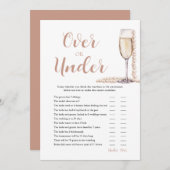 Perlen & Prosecco-Over oder unter Brautparty Einladung (Vorne/Hinten)