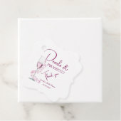 Perlen & Prosecco Pink Champagner Brautparty Geschenkanhänger (Beispiel)