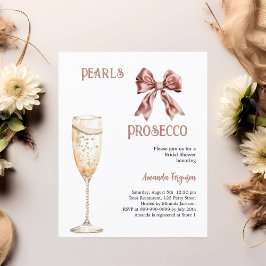 Perlen Prosecco Rosa Bugbrust Bridal Einladung