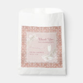 Perlen & Prosecco Rose Gold & Blush Brautparty Geschenktütchen (Vorderseite)