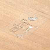 Perlen & Prosecco Sunset Beach Muschel Acryleinladungen (Ablage )