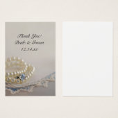 Perlen, Ring- und Blue-Lace-Gastgeschenk Hochzeit (Vorne & Hinten)