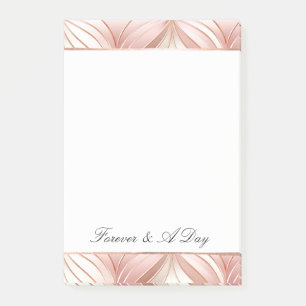Perlen-Rosa-Roségold-Abstrakt-Hochzeit Post-it Klebezettel