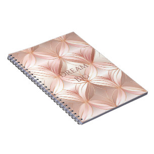 Perlen-Rosa-Roségold  Notizblock