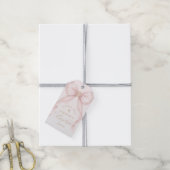 Perlen Rosa Schleife Taufe Danke Geschenkanhänger (Mit Garn)