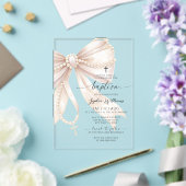 Perlen Rosenkranz Bogen Taufe Acryleinladungen (In Situ (Hochzeit))