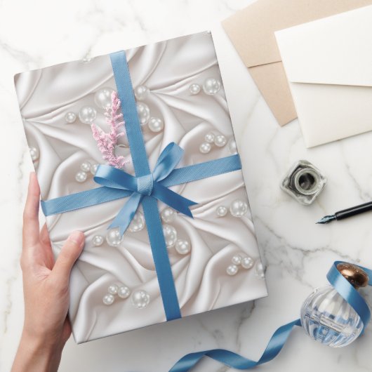 Perlen & Satin Geschenkpapier (Schenken)