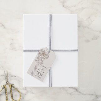 Perlen-Satin-Schleife Elegante Hochzeitsgeschenk-A Geschenkanhänger