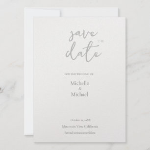 Perlen-Schimmer-Hochzeit Minimalistisch Modern Save The Date