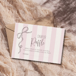 Perlen-Schleifen-Baby bei Coquet-Baby-Shower-Winde Begleitkarte