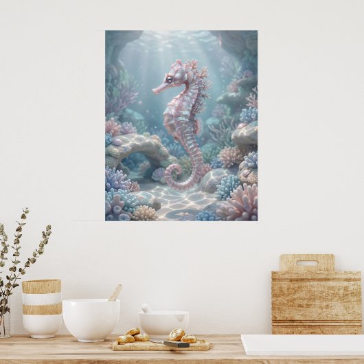 Perlen-Seepferdchen-Grotte Poster (Küche)