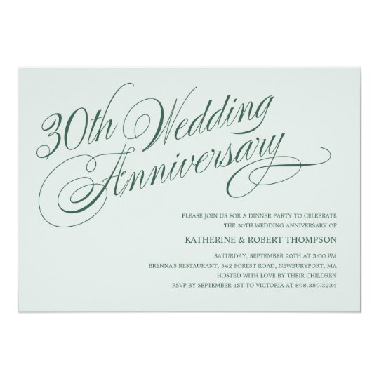Perlen Sie 30 Hochzeitstag Einladungen Einladung Zazzle De