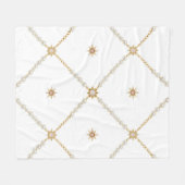 Perlen-Sonnenstrahl-Gitter-Schmuckmuster Fleecedecke (Vorderseite (Horizontal))