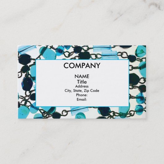 Perlen-Speicher-Visitenkarten Visitenkarte (Vorderseite)