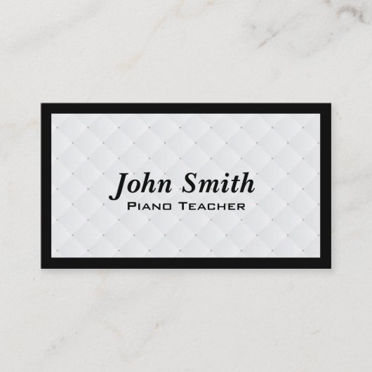 Perlen-Steppdecken-Klavier-Lehrer-Visitenkarte Visitenkarte (Vorderseite)