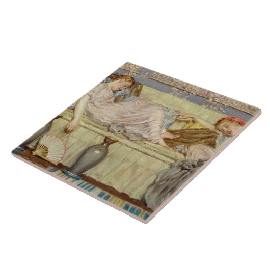 Perlen (Studie), c.1875 (Öl auf Leinwand) Fliese (Seite)