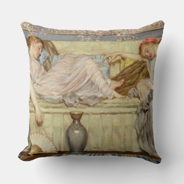 Perlen (Studie), c.1875 (Öl auf Leinwand) Kissen (Vorderseite)