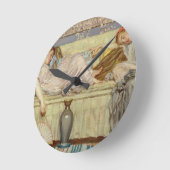 Perlen (Studie), c.1875 (Öl auf Leinwand) Runde Wanduhr (Winkel)