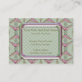 Perlen u. Satin Visitenkarte (Rückseite)