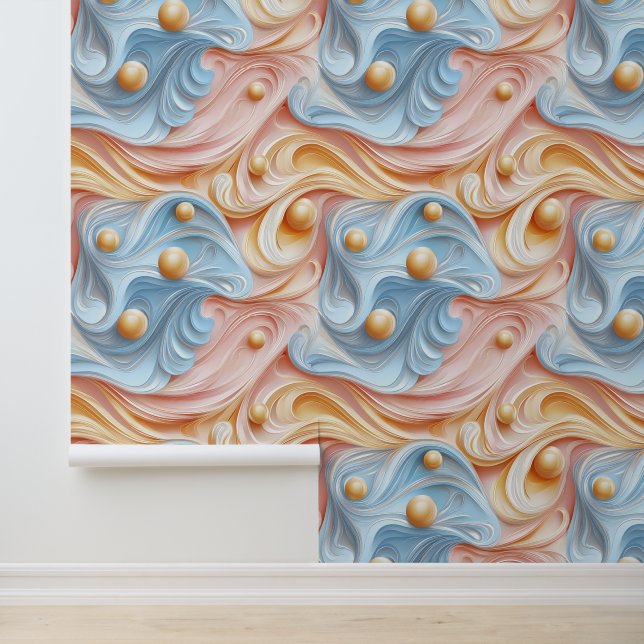 Perlen über die Welle der Ruhe Tapete (Anwendung)