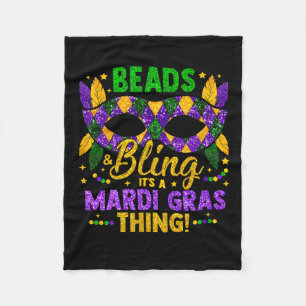 Perlen und Bling ist ein Mardi Gras Thing Carnival Fleecedecke