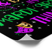 Perlen und Bling ist ein Mardi Gras Thing Carnival Poster (Ecke)